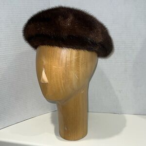 Vintage Russian PMK Fur Hat Beret